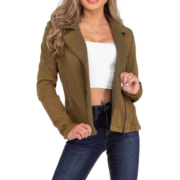 Doe & Rae Jackets & Blazers - DOE & RAE Women’s Life Motto Moto Jacket Size Small NWT